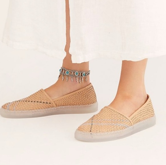 Free People Natural Santorini Leather Slip ons - 9 - Picture 3 of 13